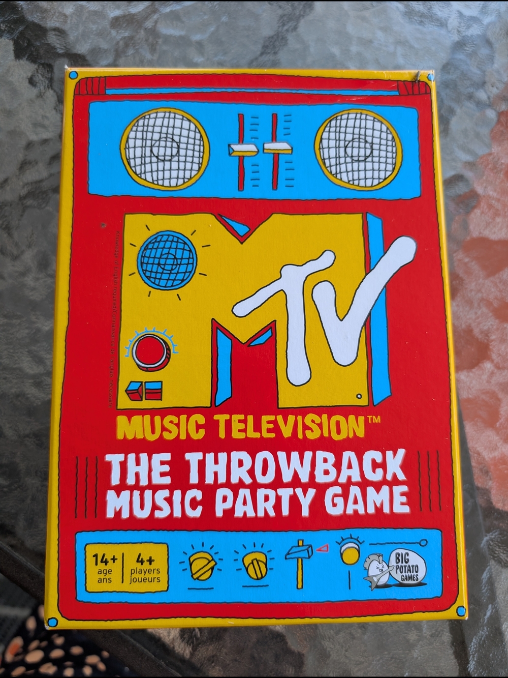 MTV The Throwback Music Party Game - Bright Red & Yellow Box
